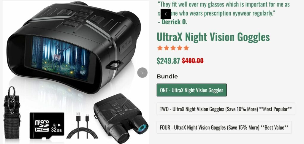 Ultra-X Night Vision Goggles