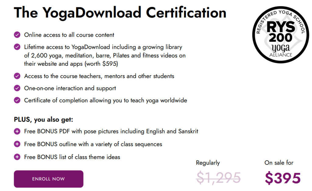 Yogadownload online teacher training program